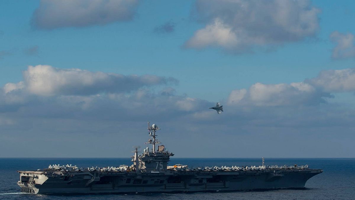伊朗無人機擅闖美軍航空母艦「杜魯門號」上空,再度引發爭議。(圖片取自美國海軍官網) 伊朗無人機擅闖美軍航空母艦「杜魯門號」上空,再度引發爭議。(圖片取自美國海軍官網)