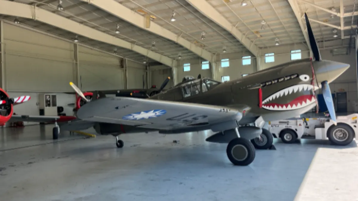陳展於維吉尼亞海灘軍事航空博物館的P-40E型戰機,還保持在可飛狀態中。