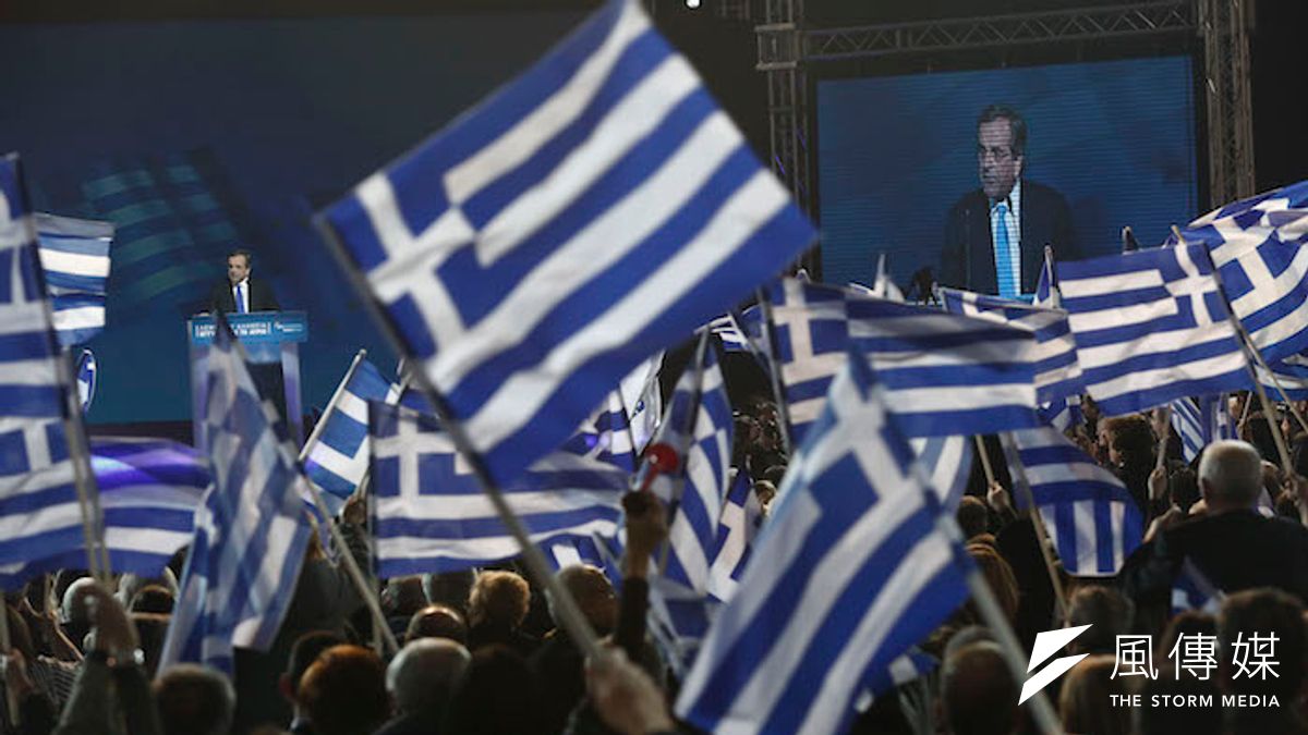 希臘國會大選25日登場,總理薩馬拉斯所屬的新民主黨陷入苦戰。(美聯社) 希臘國會大選25日登場,總理薩馬拉斯所屬的新民主黨陷入苦戰。(美聯社)