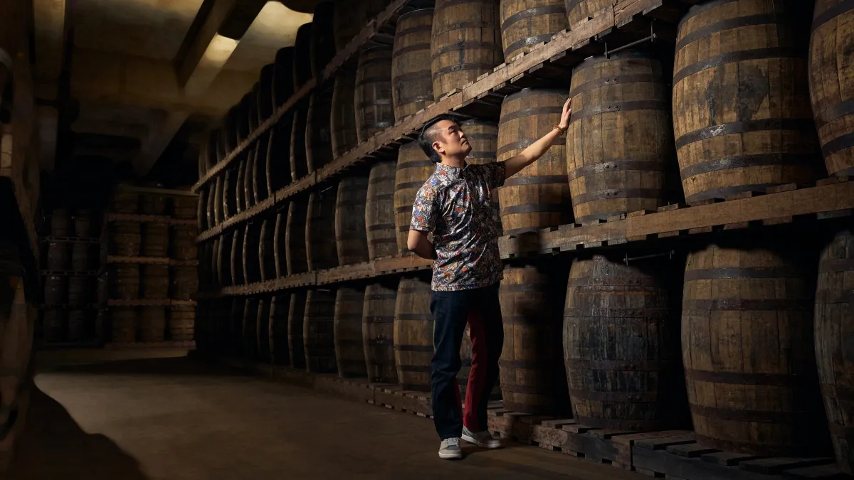 Using butterflies native to Taiwan as his subject, Takahide Komatsu turns his longtime focus on satoyama ecosystems and biodiversity into the artistic language behind Kavalan's mizunara-cask series. (Photo courtesy of KAVALAN)