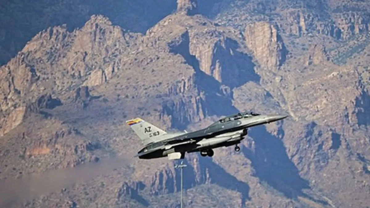 亞利桑那空中國民兵的F-16C型戰機。(Richard Wang拍攝)