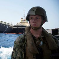 ペルシャ湾での米イラン間の対立が一層激化する中、全世界が石油の要所であるホルムズ海峡の安全に注目。(AP) ペルシャ湾での米イラン間の対立が一層激化する中、全世界が石油の要所であるホルムズ海峡の安全に注目。(AP)