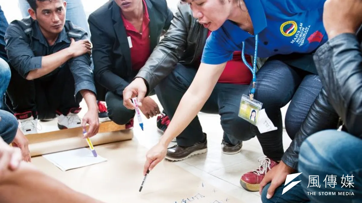 在台印尼移工團體,自發舉辦一年一次的亞洲移民工論壇(Asian Migrants' Dialogue),齊聚討論不合理的勞動處境及低薪狀況。(圖:姜林佑 文:四方報)