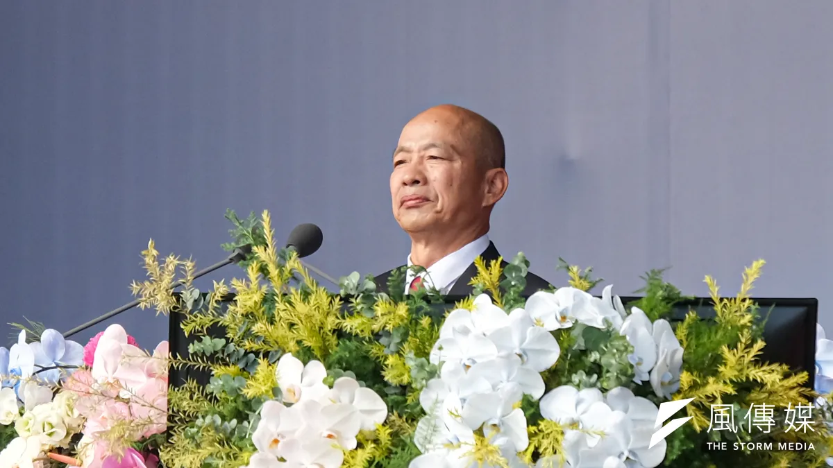 立法院長韓國瑜國慶致詞直言台灣憲政之亂。(劉偉宏攝)