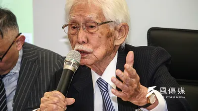 獨派大老辜寬敏(台灣制憲基金會董事長)27日出席「最新兩岸關係、國族認同、制憲與2020總統仿初選評估」民意調查發布記者會。(蔡親傑攝)