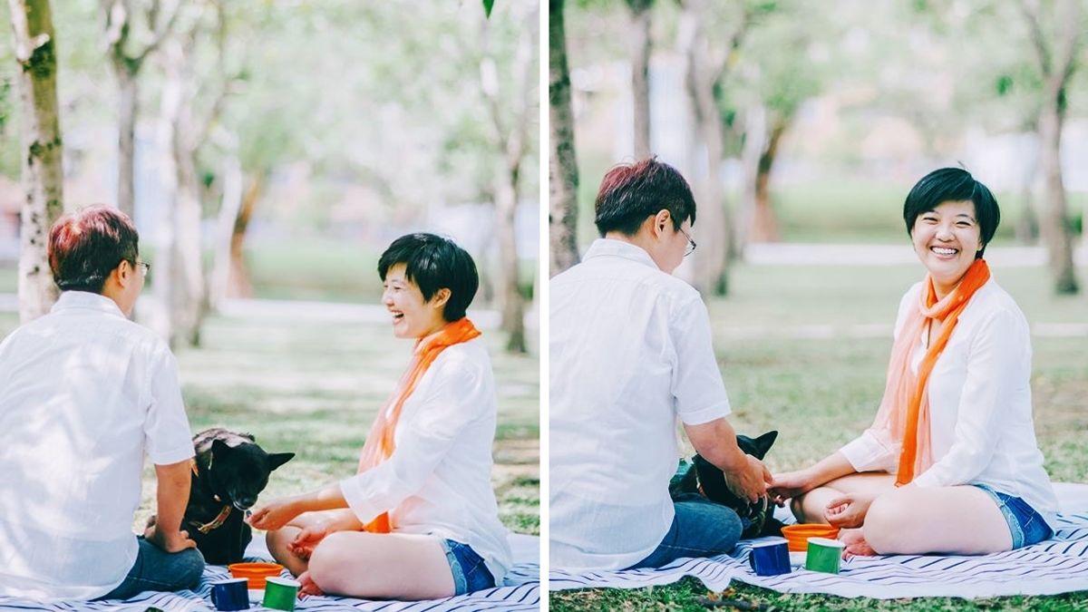 「你愛你的伴侶嗎?你跟她手牽手睡覺嗎?」這個問題有多少人答得出來?(圖/瞿欣怡@facebook) 「你愛你的伴侶嗎?你跟她手牽手睡覺嗎?」這個問題有多少人答得出來?(圖/瞿欣怡@facebook)