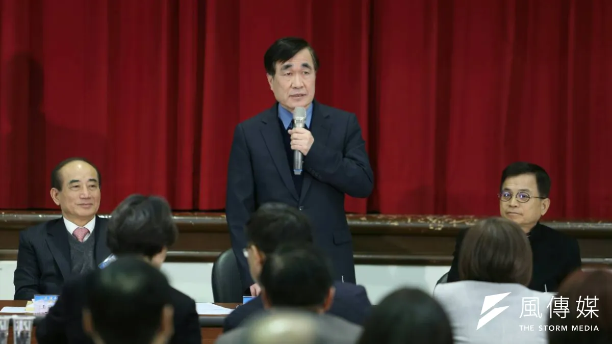 國民黨18日舉辦政黨輪替前的最後1次立法行政議事研討會,秘書長李四川致詞。(陳明仁攝)