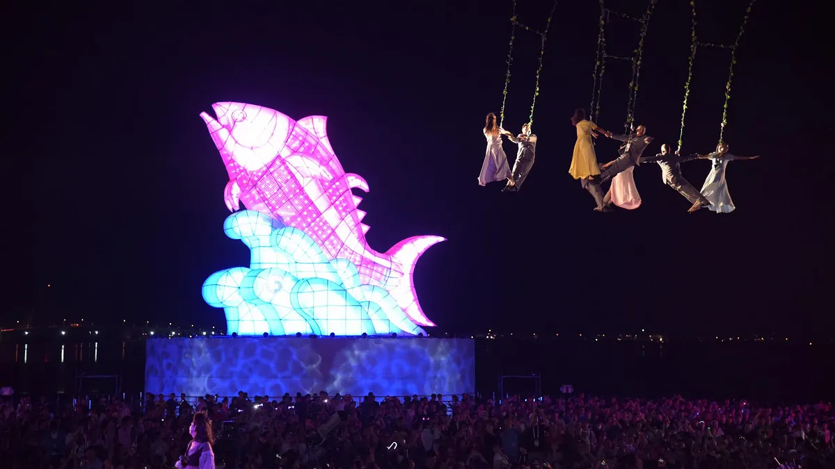 在屏東舉辦的台灣燈會,自2月24日開幕來,總入園人數達到1187萬人次。(資料照,取自潘孟安臉書)