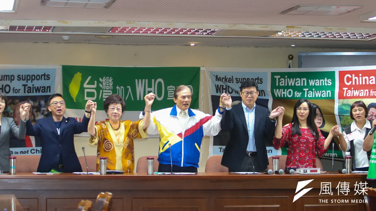 20180509-於此我WHA受挫之際,「2018台灣加入WHO宣達團」國際記者會今召開,台灣聯合國協進會理事長蔡明憲主持,前副總統呂秀蓮、立委姚文智、國民黨立委陳宜民等朝野立委參與。(陳明仁攝)