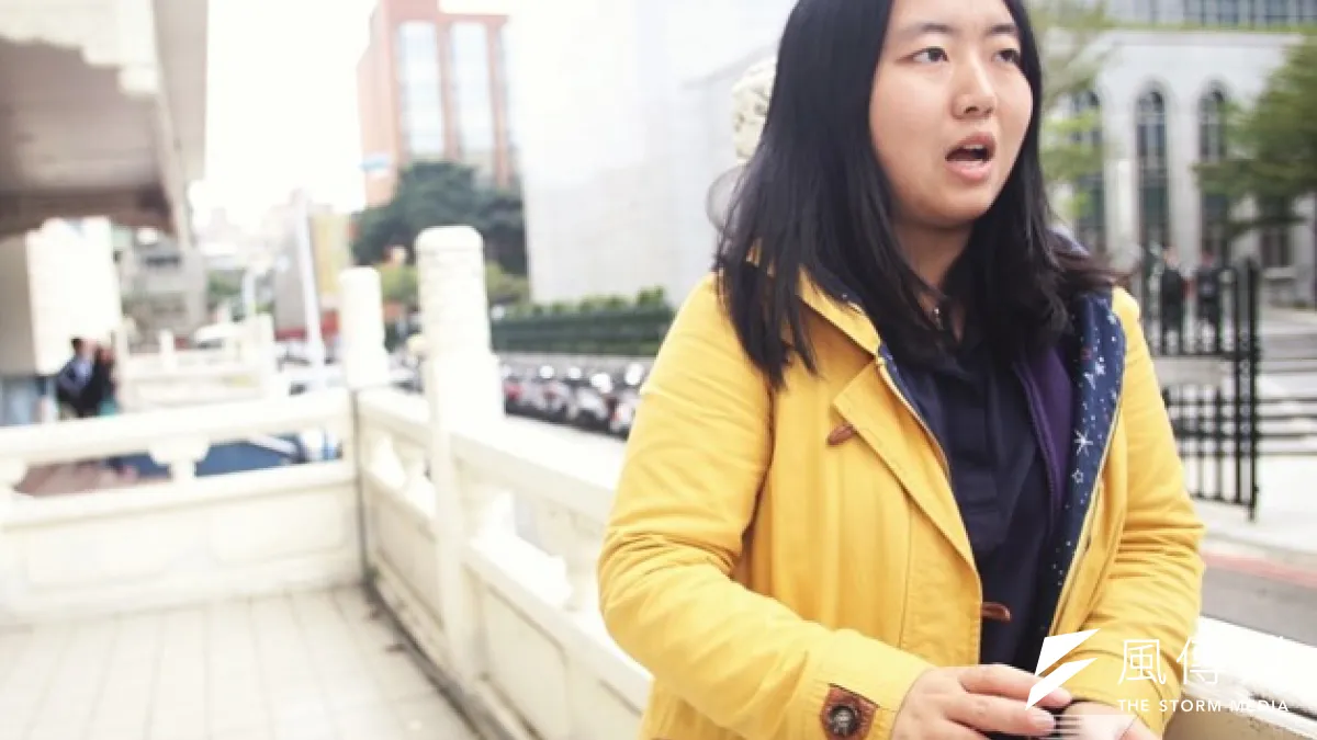 陸生蔡博藝參加《公民、青年與台灣選舉:兩岸青年的對話》座談會。(林韶安攝)