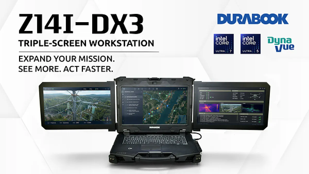 Durabook Announces the Z14I-DX3 Rugged Mobile Laptop, a Triple-display, Workstation-class, Edge AI Laptop