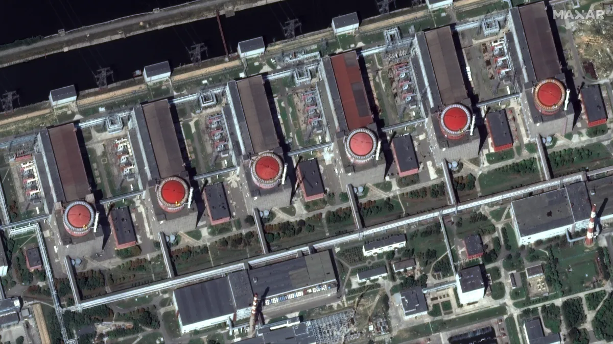 烏克蘭南部的札波羅結核電廠(Zaporizhzhia Nuclear Power Plant)(AP)