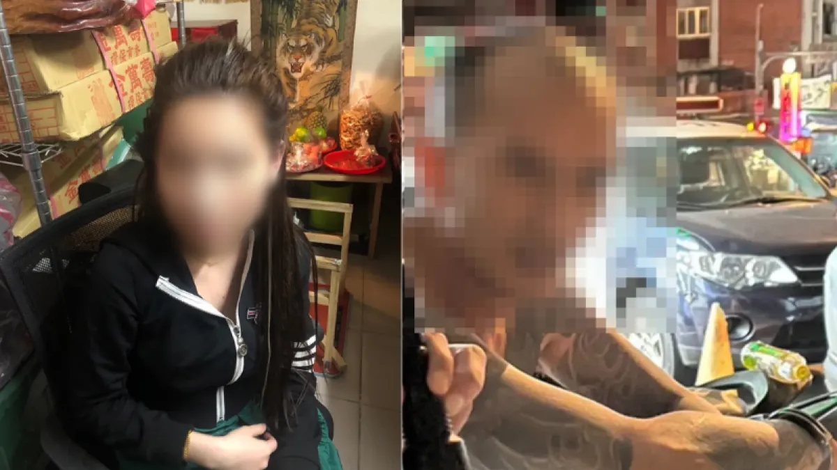 鑽石大樓應召站負責人陳男(右圖)的23歲阮姓越南籍女友(左圖)也是應召女,因長相神似港星李若彤,被他升格為闆娘。(圖/翻攝自記者爆料網)
