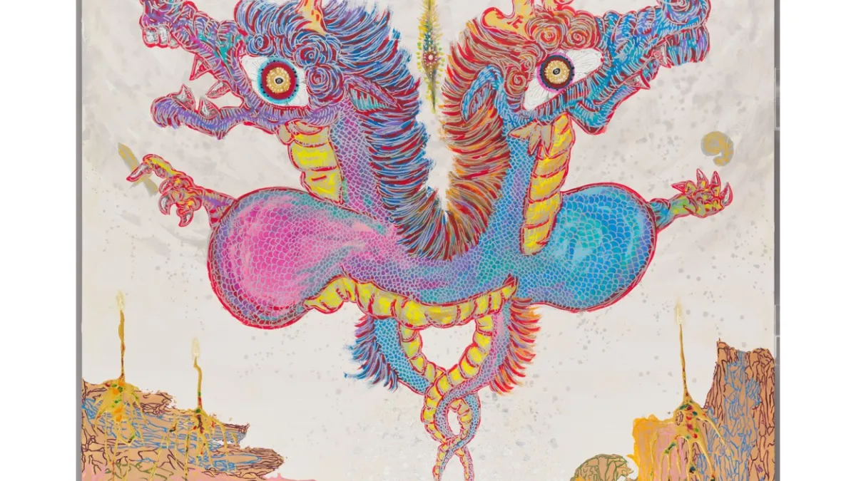 小松美羽 《Two Dragon Roaring》。(圖/東京中央拍賣提供)