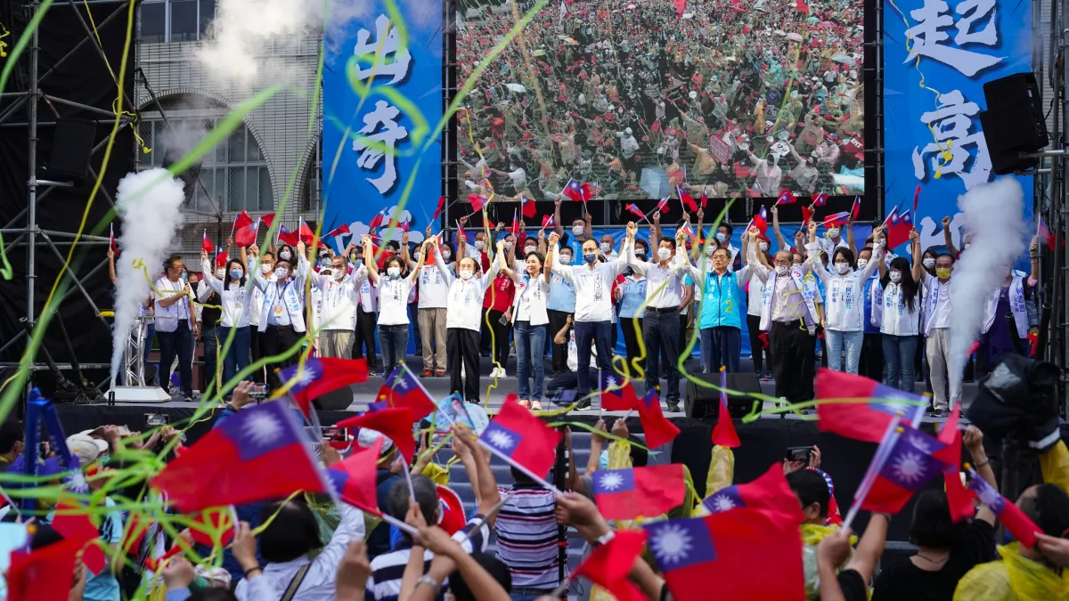 2022選舉國民黨氣勢上揚。國民黨高雄市長候選人柯志恩舉辦南方響起誓師大會。(圖/柯志恩競總提供)