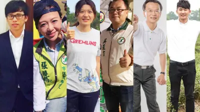 2018桃園市議員選戰,有不少民進黨新面孔將投入選戰,獲得初選民調加權,像是余信憲(左起)、張曉昀、魏筠、吳正吉、謝瑞明、李建宏等。(取自余信憲、張曉昀、魏筠、吳正吉、謝瑞明、李建宏臉書/影像合成:風傳媒)