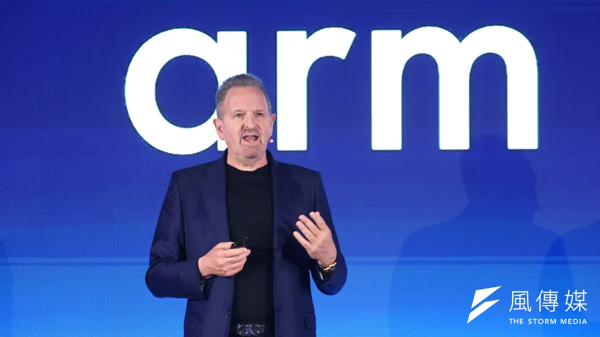 Arm CEO Rene Haas在Computex進行主題演講。(資料照,顏麟宇攝)