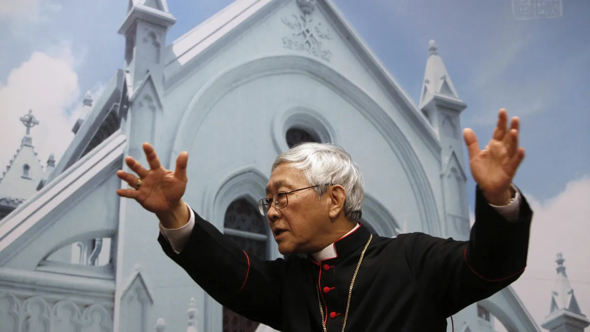 香港榮休主教陳日君,大力反對梵蒂岡承認中國官方教會與自封主教等協議。(美聯社)