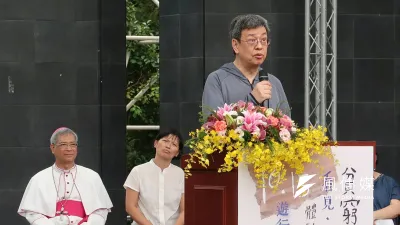 副總統陳建仁15日出席《貧窮人的台北》植樹儀式02。(朱冠諭攝)
