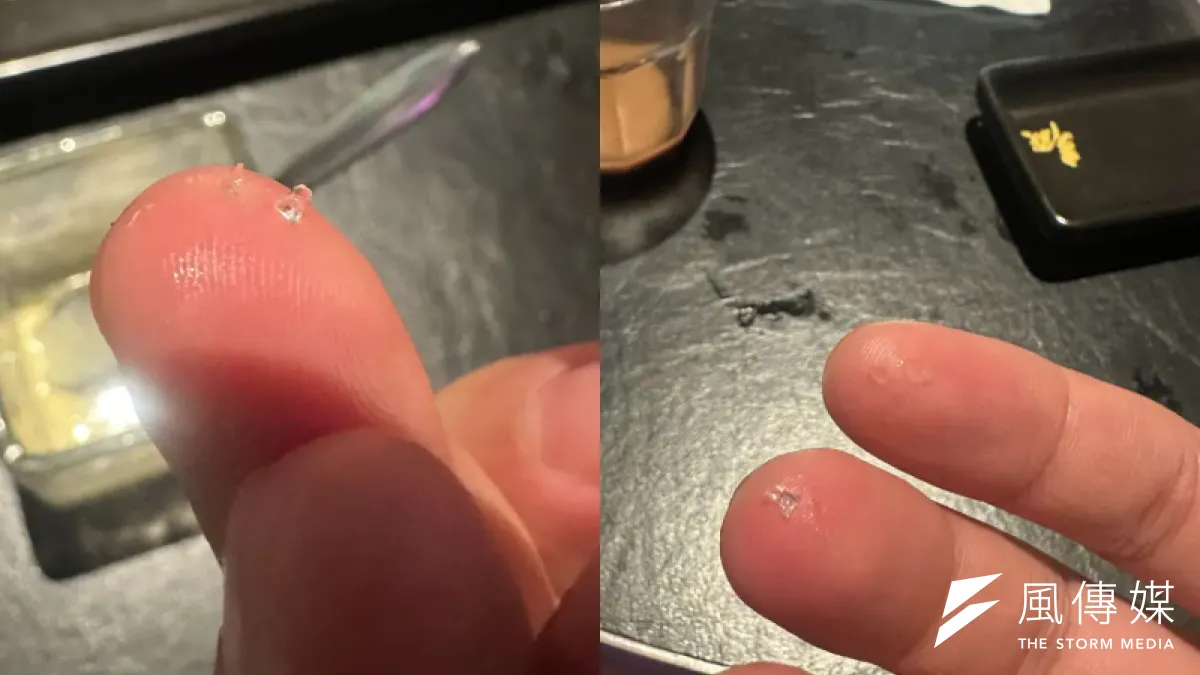 男子在知名麻辣火鍋店用餐時,竟在在冰淇淋中咬到大量玻璃碎片。(圖/翻攝自Dcard)