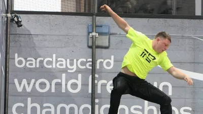 Parkour athlete Tim Sheiff