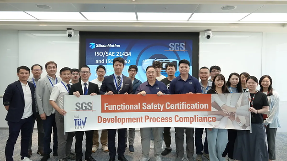 Silicon Motion Earns ISO/SAE 21434 Automotive Cybersecurity Process Certification