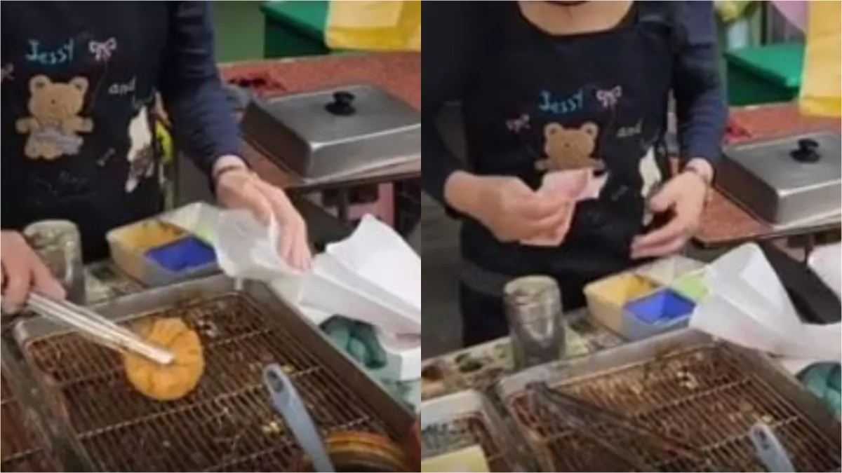 礁溪蔥油餅店老闆娘被爆以「神之大拇指」騙錢。(圖/取自Dcard)