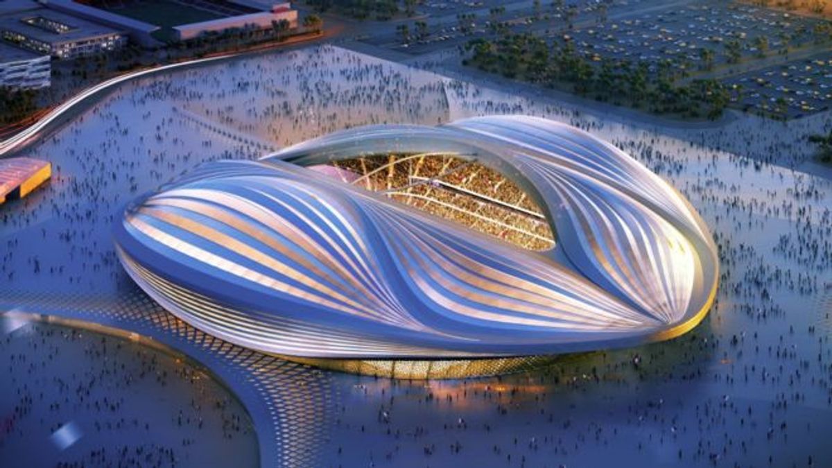 卡達為2022年世界盃建設的體育館Al Wakrah Stadium。(BBC中文網) 卡達為2022年世界盃建設的體育館Al Wakrah Stadium。(BBC中文網)