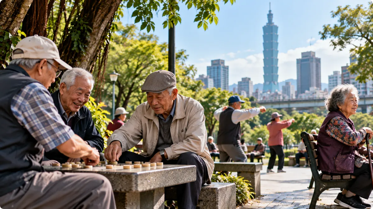 台灣已正式進入超高齡社會,但全台65歲以上人口比例最高的地方,竟然是首都台北市。(示意圖/AI生成)