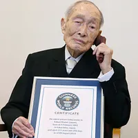 先日死去した112歳の日本の長寿者、百井盛氏(写真/AP通信提供) 先日死去した112歳の日本の長寿者、百井盛氏(写真/AP通信提供)