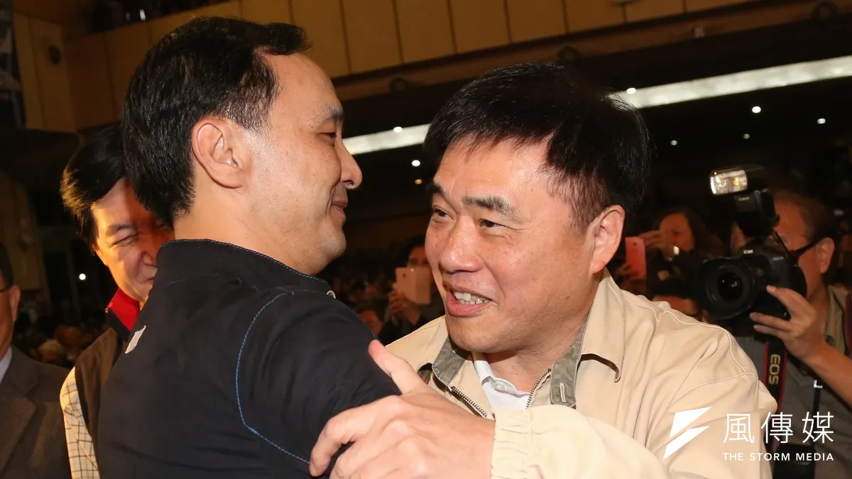 國民黨智庫國家政策基金會改組,由朱立倫(左)兼任董事長,楊進添與郝龍斌(右)擔任副董事長。(資料照片,吳逸驊攝)