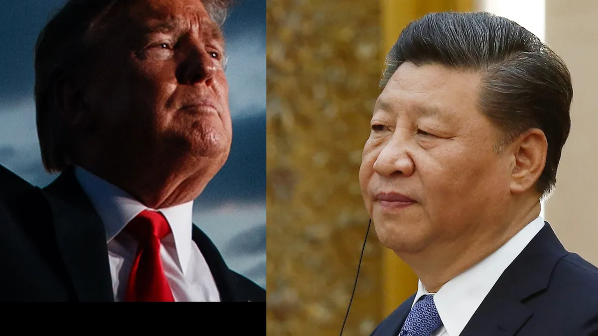 川普與習近平,習近平與川普。(美聯社)