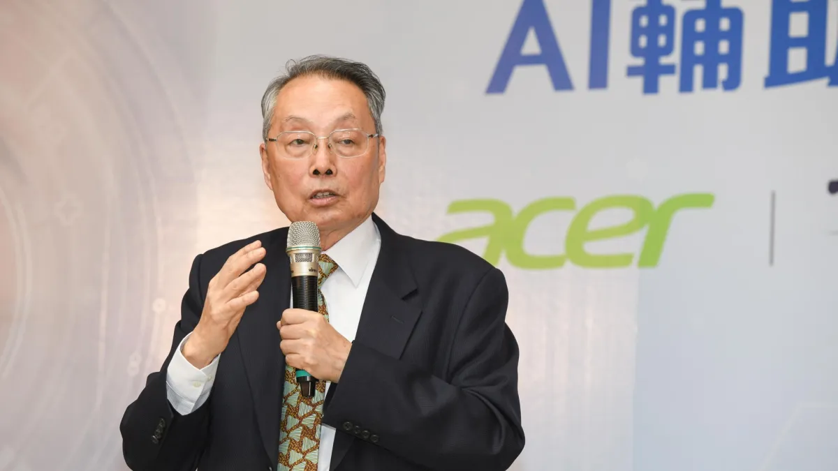 宏碁(圖為宏碁創辦人施振榮)電競筆電在巴西市場長達29個月維持市場冠軍,更在8月份以72.4%高市佔率創下歷史新高穩固龍頭地位。(宏碁提供)