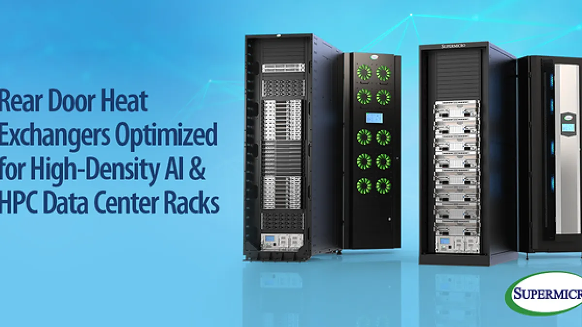Supermicro Expands End-to-End DCBBS Liquid Cooling Portfolio with Rear Door Heat Exchangers for High-Density AI and HPC Infrastructure