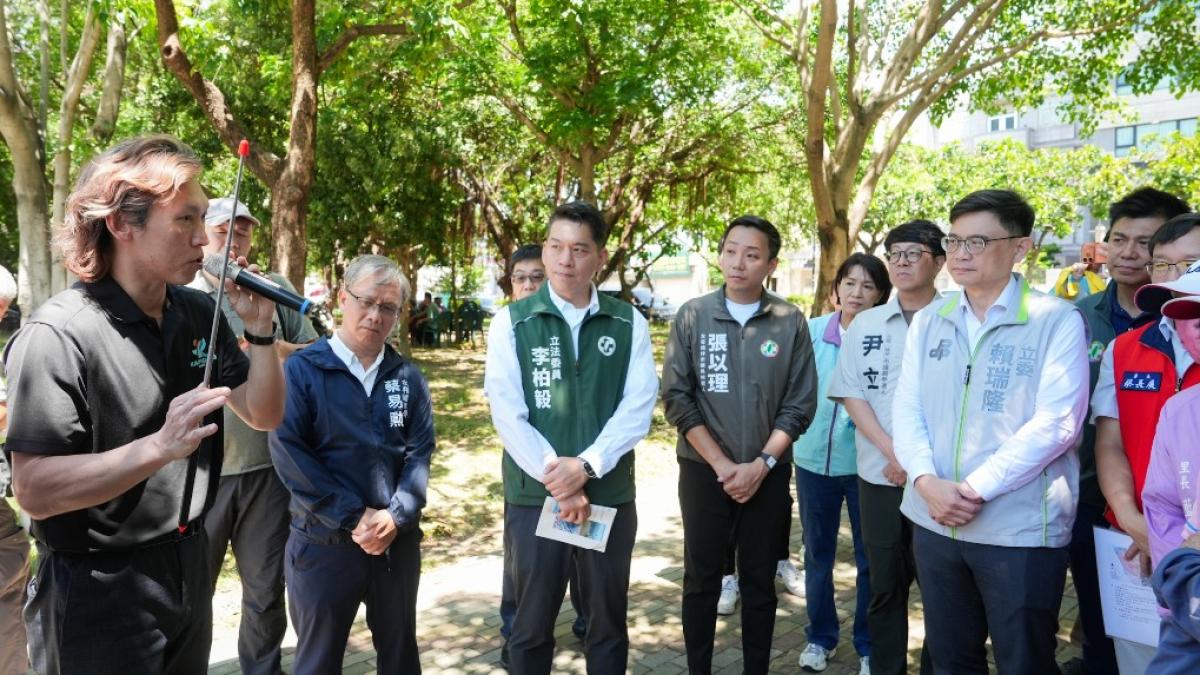 防洪考察楠梓福興公園滯洪池 賴瑞隆:推動韌性高雄工程2.0