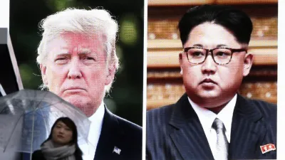 美國總統川普(右)與北韓最高領導人金正恩(左)預計於5月底之前舉行會談。(美聯社)