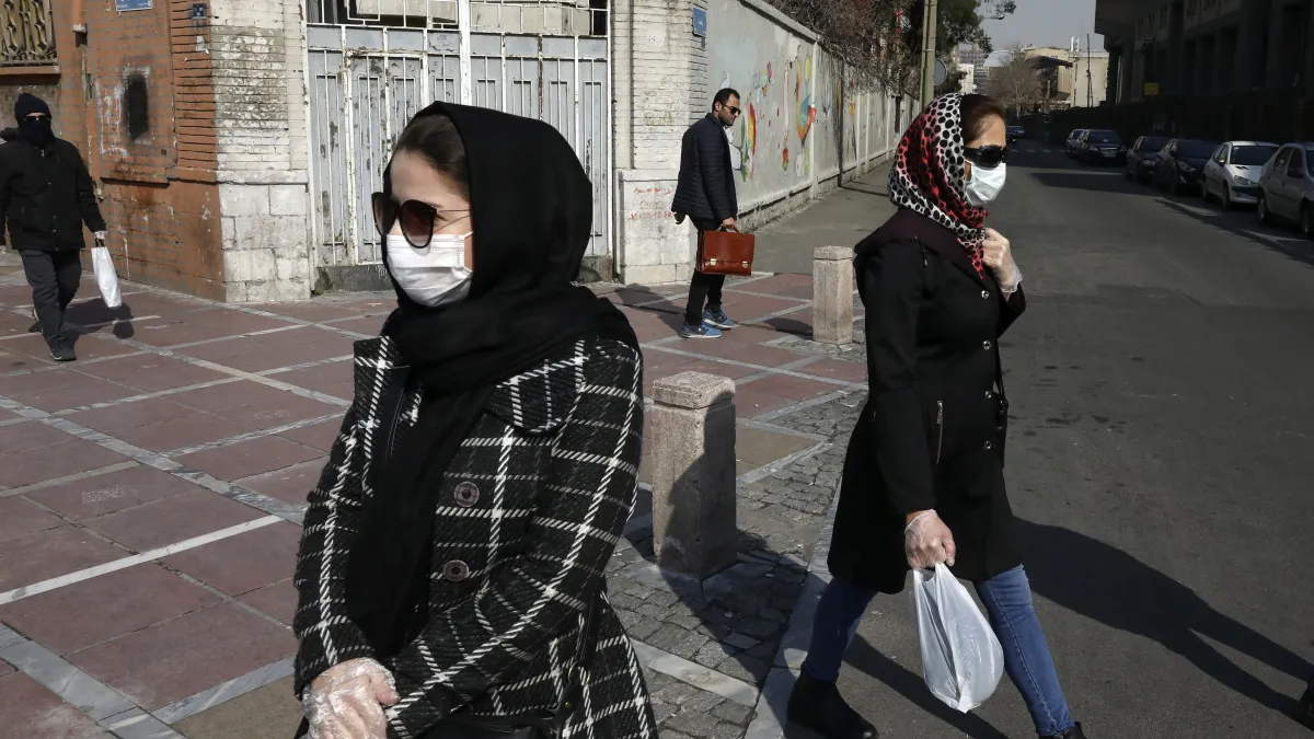 武漢肺炎(新冠肺炎)疫情在伊朗快速爆發。(AP)