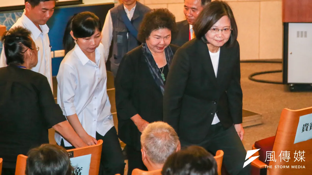 總統府秘書長陳菊銜命與獨派溝通,化解喜樂島之危。(資料照片,陳明仁攝)