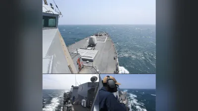 圖為美軍第七艦隊臉書貼出海西號在台海巡弋的照片。(美軍官網)