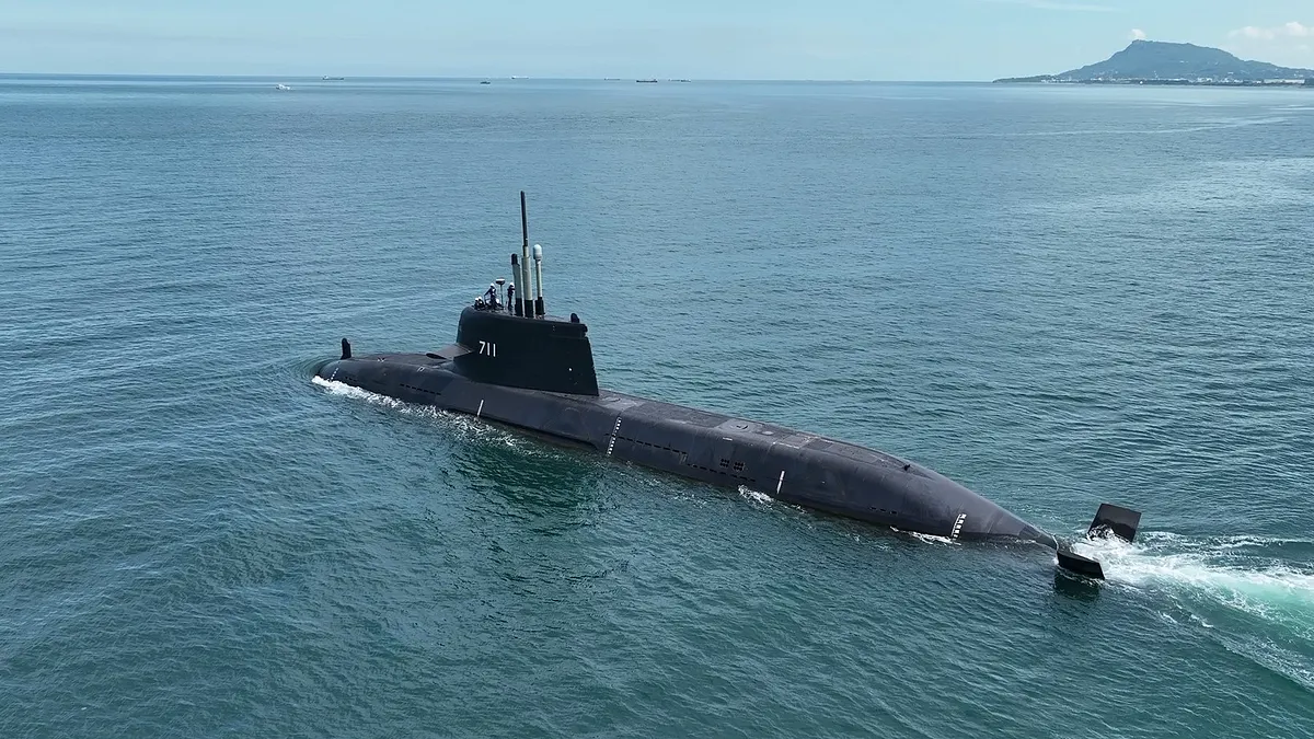 500億台湾ドル(約2,400億円)を投じて建造された国産潜水艦「海鯤号」。進捗はどうなっているのか、注目が集まる。(写真/台船提供) 500億台湾ドル(約2,400億円)を投じて建造された国産潜水艦「海鯤号」。進捗はどうなっているのか、注目が集まる。(写真/台船提供)
