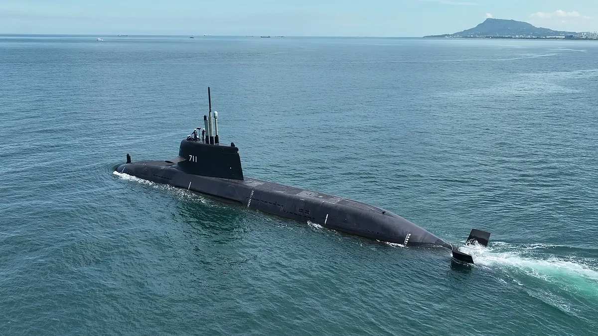 500億台湾ドル(約2,400億円)を投じて建造された国産潜水艦「海鯤号」。進捗はどうなっているのか、注目が集まる。(写真/台船提供)