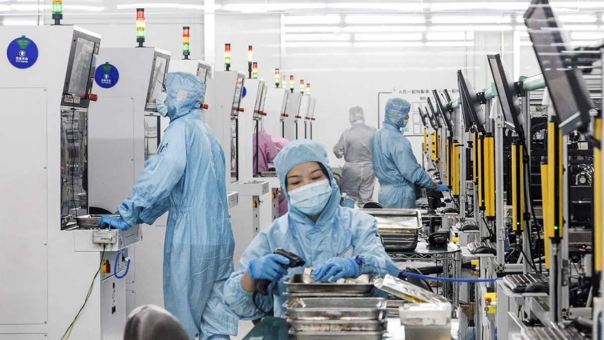 中國湖北地區的一家工廠,湖北是出口猛增的幾个中西部省份之一。 (圖片來源:via華爾街日報)