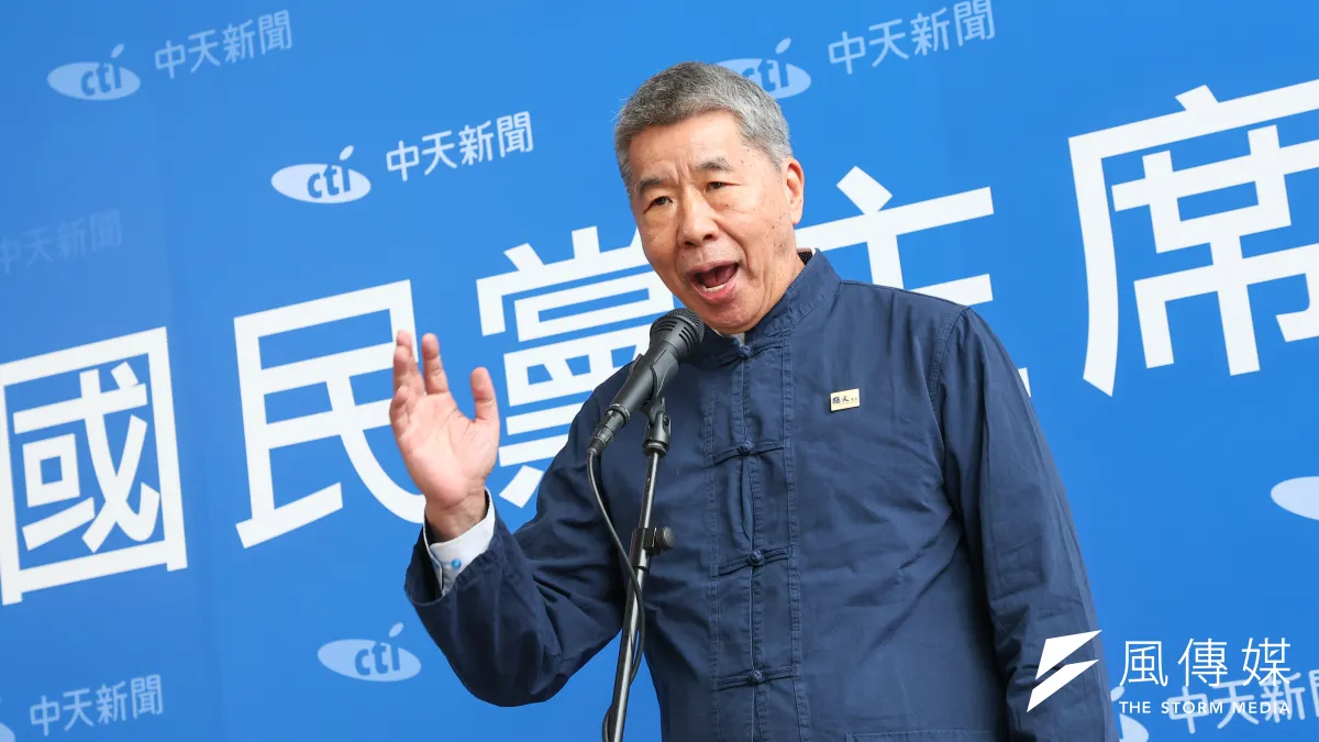 國民黨主席參選人張亞中出席「國民黨主席大辯論」。(顏麟宇攝)