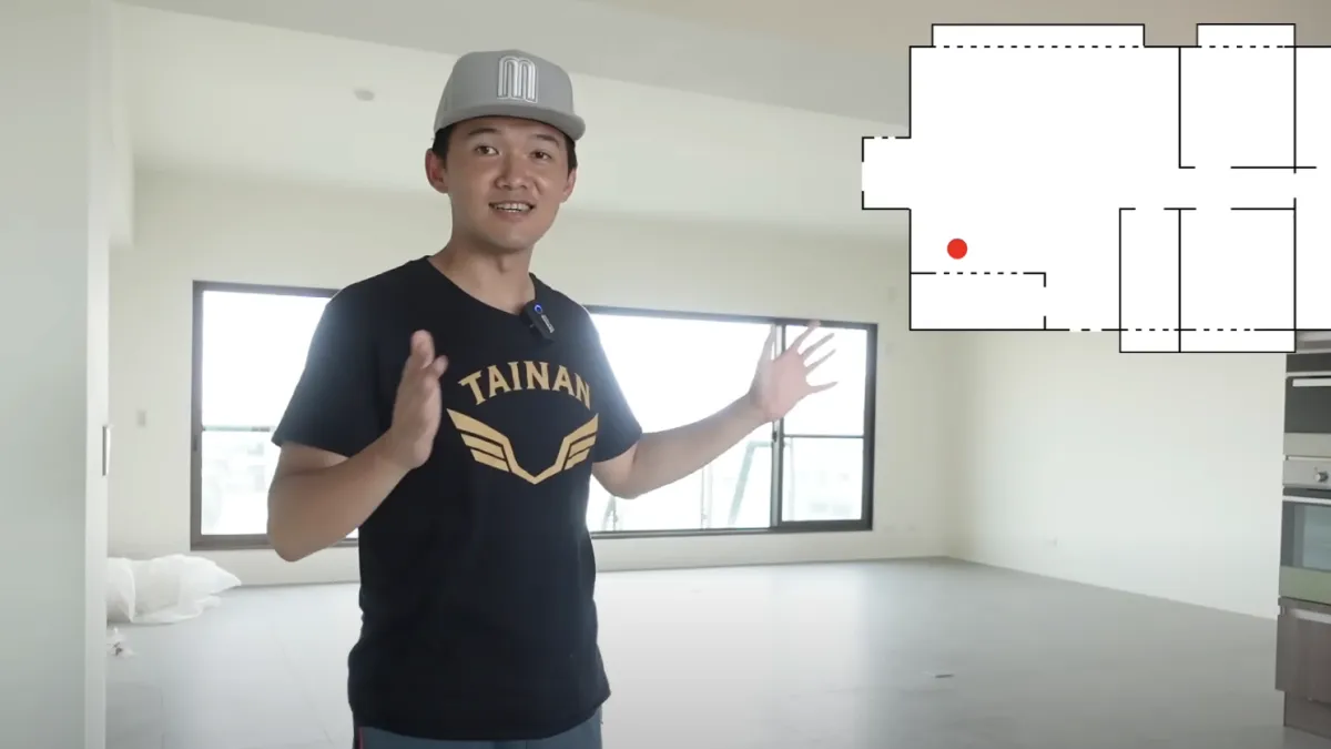 YouTuber台南Josh開箱73坪新家!內部格局曝光。(圖/截取自YouTube台南Josh)