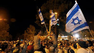 耶路撒冷,以色列民眾紀念獨立日,慶祝建國70周年。 (圖/取自視覺中國|澎湃新聞提供)
