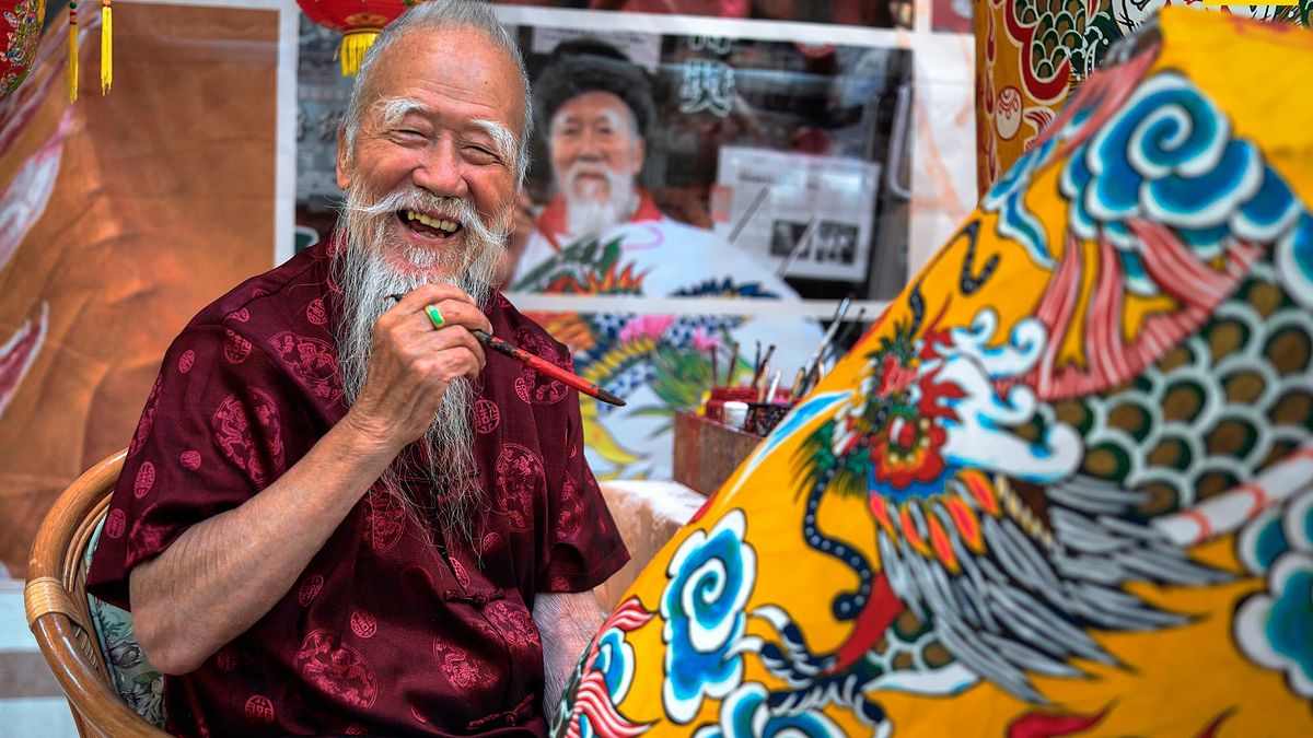 92歲在鹿港的國寶級燈籠大師吳敦厚。 92歲在鹿港的國寶級燈籠大師吳敦厚。