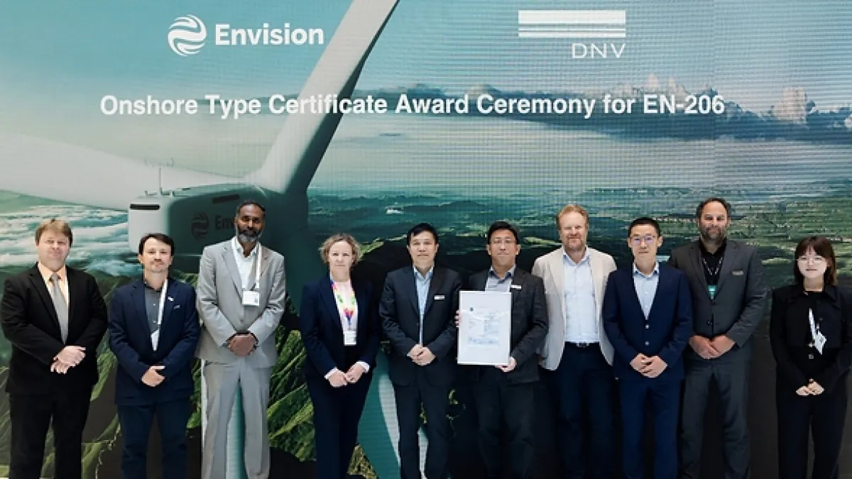 Envision Energy Accelerates the Evolution of Global Wind Technology with DNV Certification for TG Pro