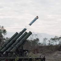An Altius-600M attack drone is launched into the air. (File photo, courtesy of the Ministry of National Defense) An Altius-600M attack drone is launched into the air. (File photo, courtesy of the Ministry of National Defense)