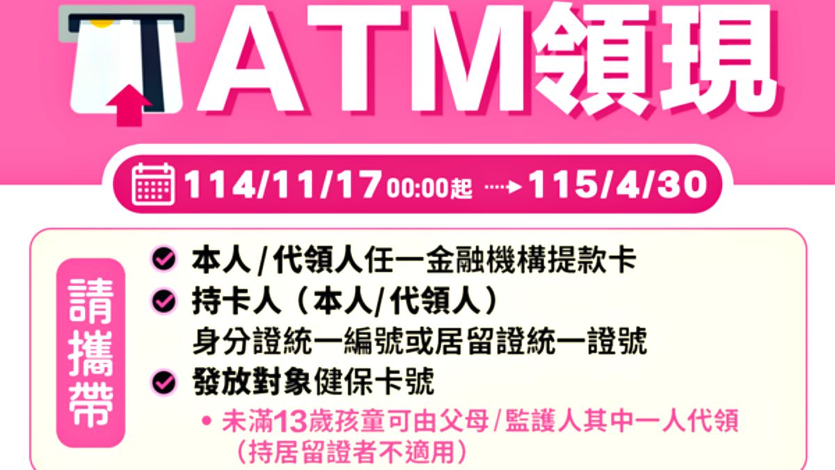 11/17普發一萬ATM領現常見QA》要帶什麼?哪裡能領?遇到「未吐鈔」這樣處理
