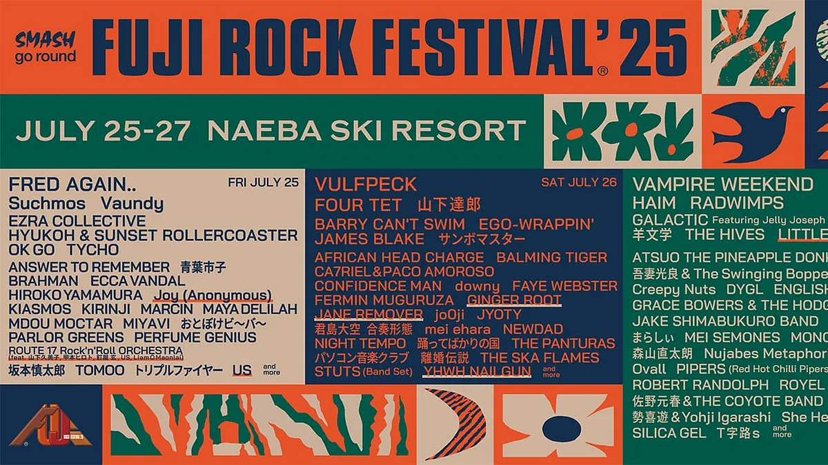 国内最大級の野外音楽イベント「FUJI ROCK FESTIVAL ’25」は、7月25日〜28日に新潟・苗場スキー場で開催。(画像/FUJI ROCK FESTIVAL ’25提供)